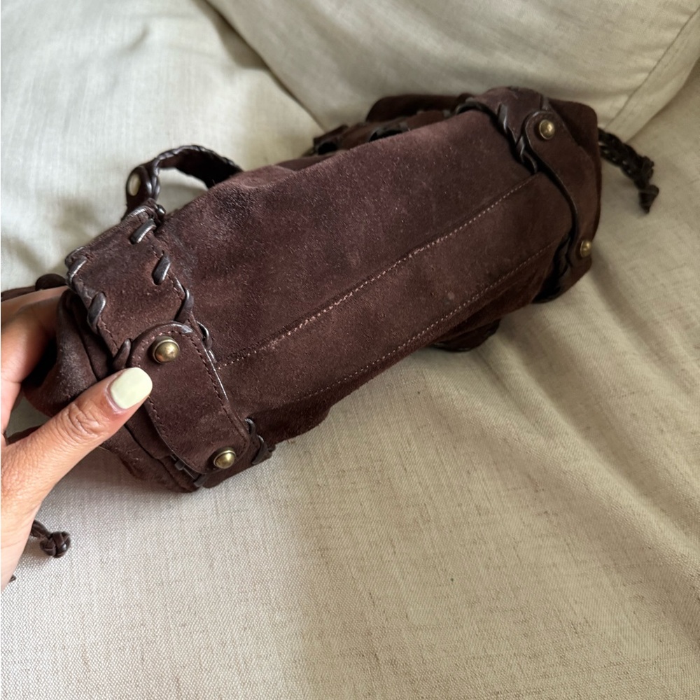 Kooba Chocolate Suede Tote